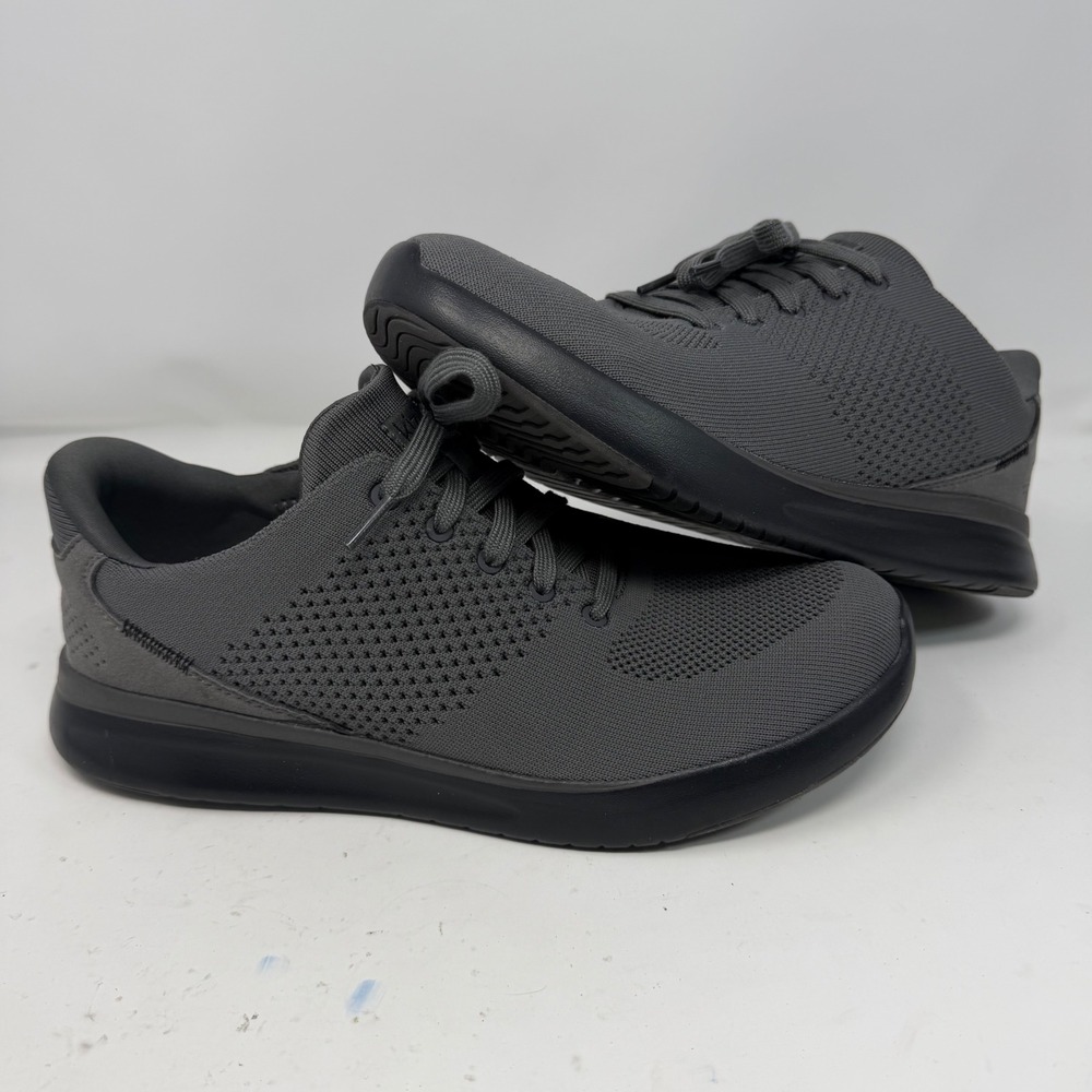 Kizik Lima Hands-Free Sneakers Mens 10 X-Wide Grey Knit Slip On B5FC DLIMGT05
